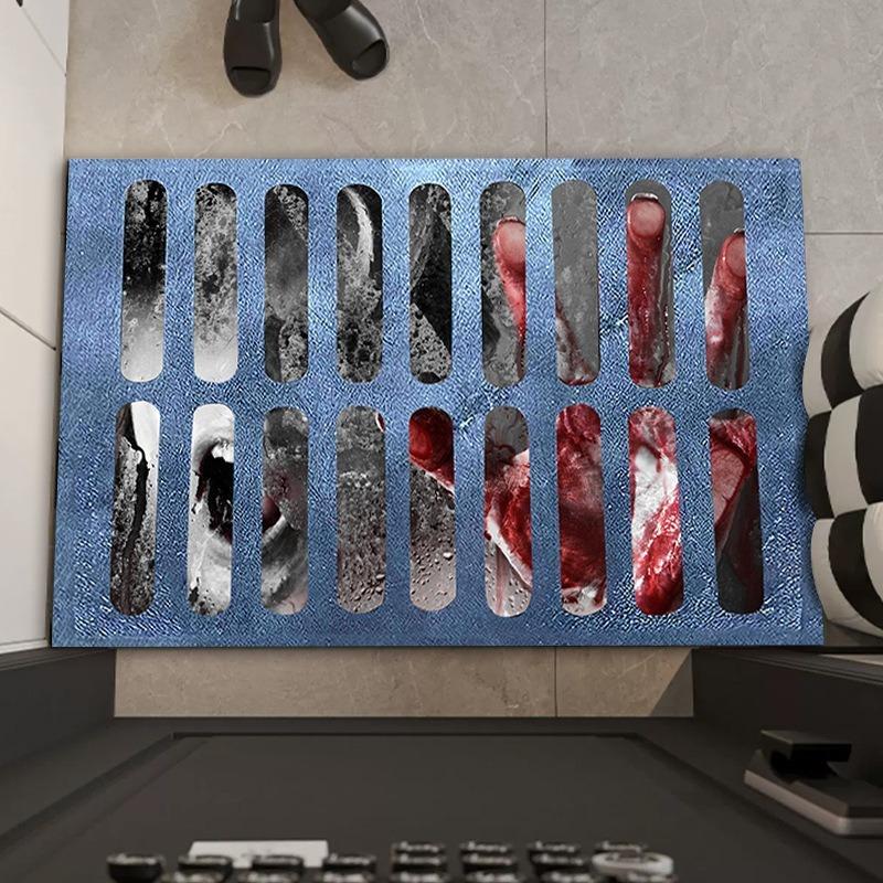 American Clown Crystal Velvet Floor Mat Bathroom Absorbent Non-slip Foot Mat Shower Room Drying Mat Porch Dirt-resistant Door Mat