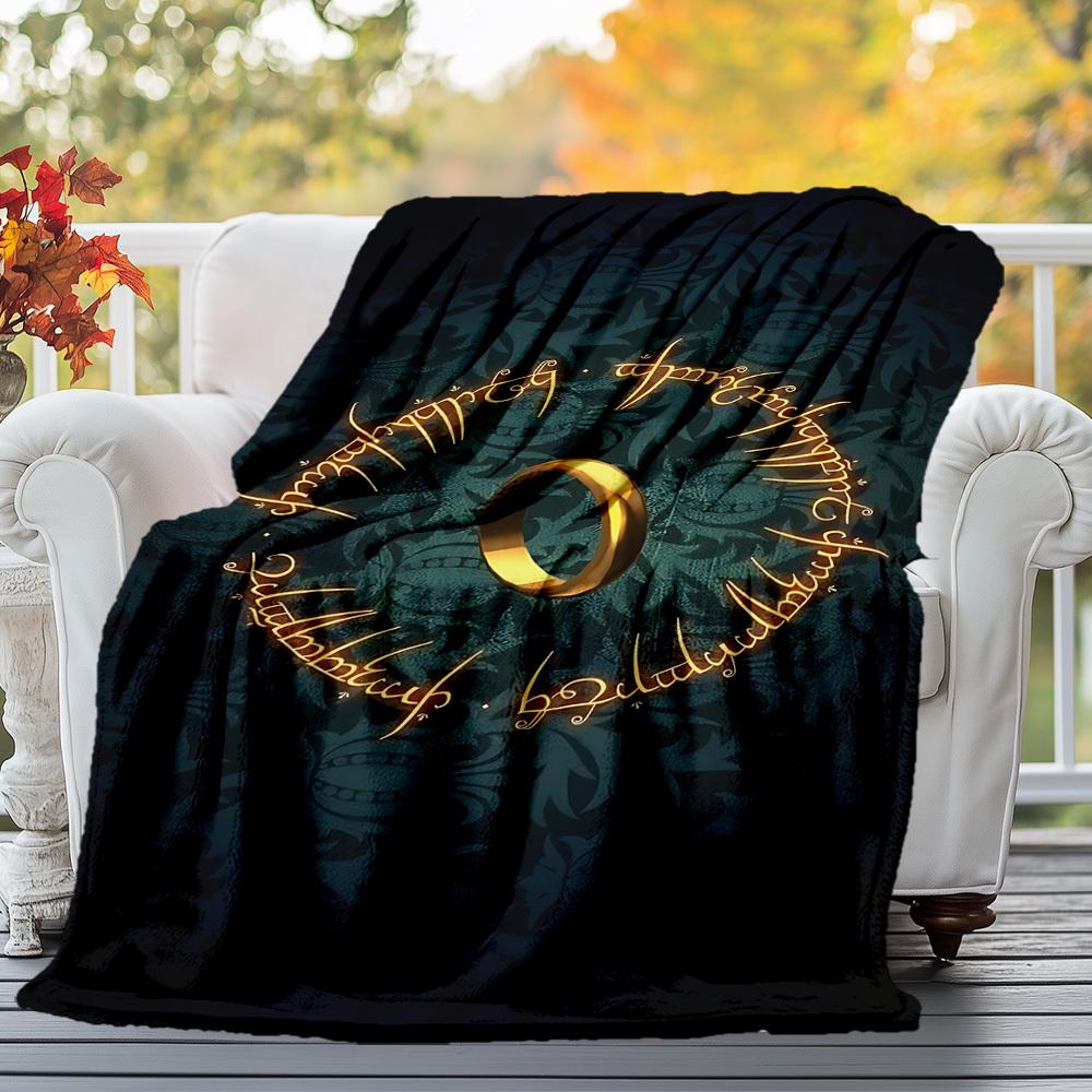 1pc One Ring to rule them all,  - Throw Blanket, Soft, Flannel Blankets, Living Room,  All Seasons Use-1021203