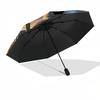 1pc Hogwarts School of Witchcraft and Wizardry Magic Automatic Folding Umbrella - Compact 8-Rib Design, Durable Plastic & Iron1324L