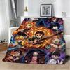 3D Cartoon Demon S-Slayer Anime Nezuko Flannel Blanket Soft Throw Blanket Art For Home Decor Bedroom Bed Sofa Picnic Fans Gifts