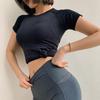 Quick Dry Seamless Sport T Shirt Women Solid Color Short Sleeve Yoga Shirt Running Fitness Gym Shirts Workout Tops
