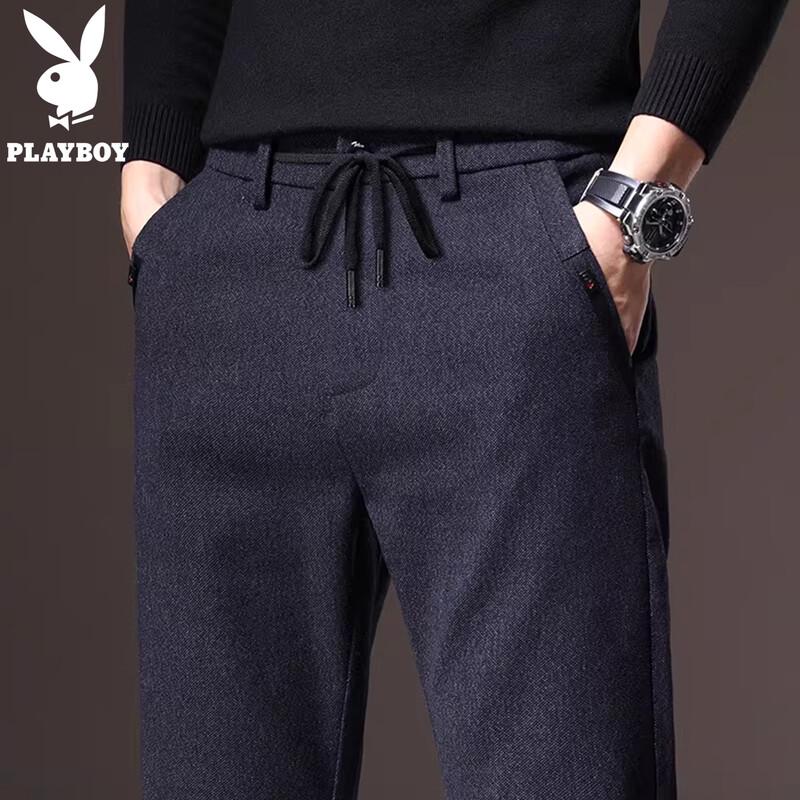 Playboy Men s Loose Straight Leg Casual Trousers 33