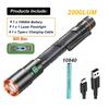 Mini Portable LED Flashlight Built-in Battery Torch With Pen Clip Tail Magnet USB Rechargeable Outdoor Camping Fishing Lantern