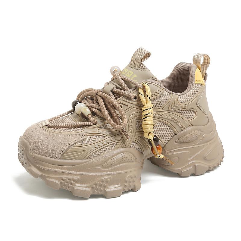 Leather version~ Dad shoes women's 2025 autumn new popular heightening sports shoes casual shoes women's shoes versatile shoes