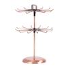 Rotatable Jewelry Organizer Stand Iron Material Two Tier Jewelry Rack  For Rings