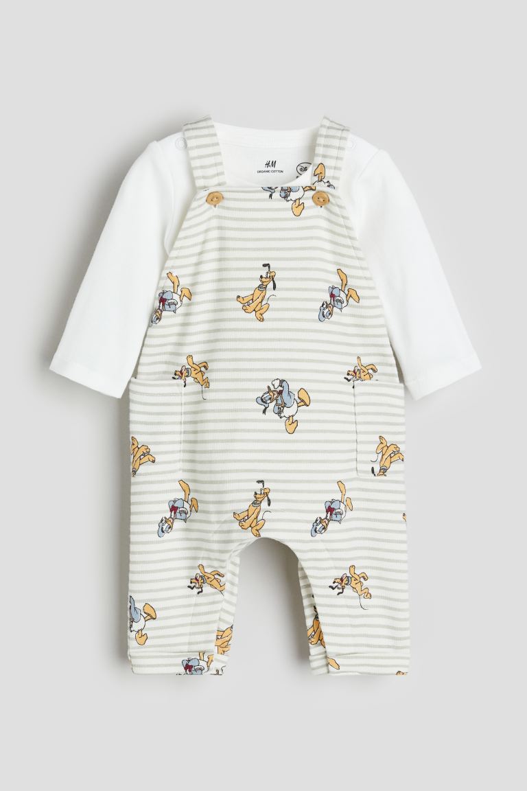 

Комплект из 2 предметов из хлопка HM Светло-пыльно-зеленый Дональд Дак