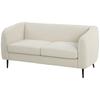 Velvet Sofa, 2-Seater, 160 cm, Padded Seat, Spring Cushion, Beige