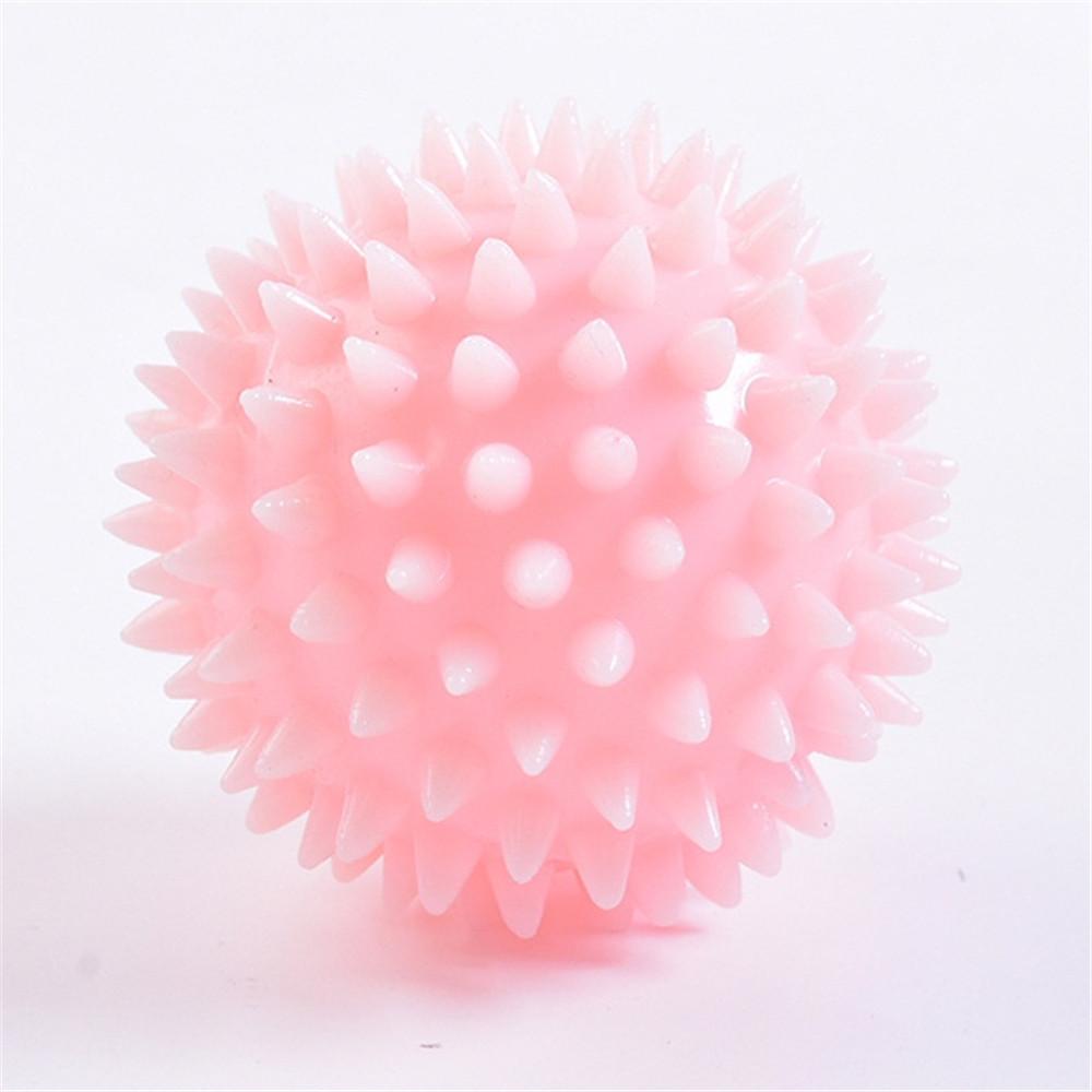 TPR 6.5cm Diameter Hollow Soft Spike Ball Hand Strength Recovery Exercise Massage Ball Yoga Fitness Spiky Massager Trigger Point
