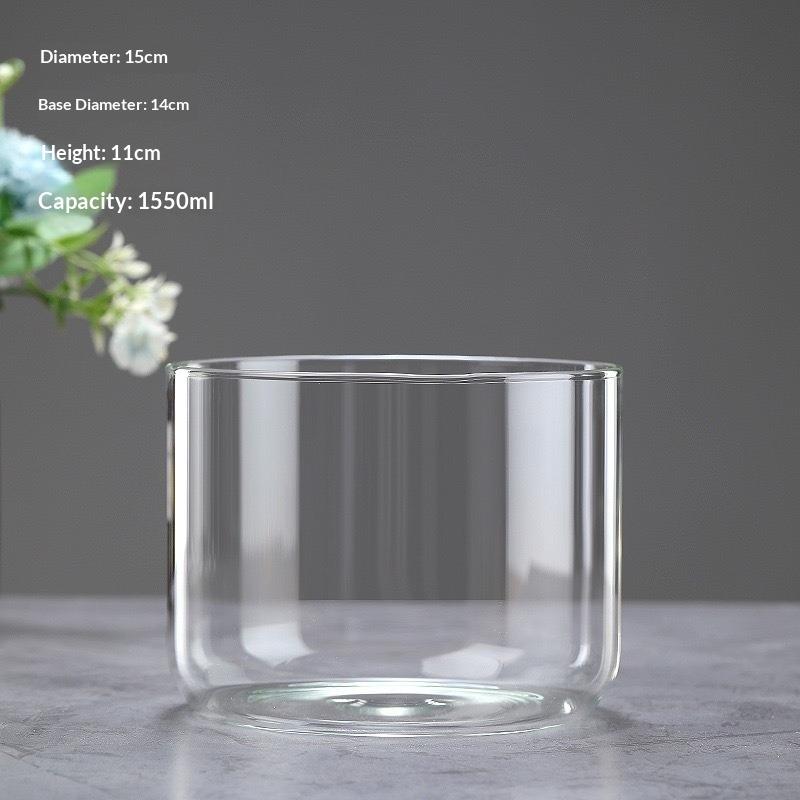 Micro Landscape Glass Bottles with Cover Fresh Green Succulent Moss Bottle Glass Vase Glass Terrarium Bonsai Home Desktop Decor