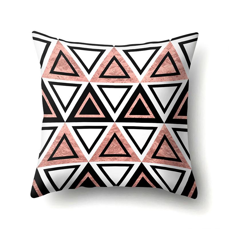 Polyester Pillow Case Automobile Decoration Home Printed Pillow Case Automobile Sofa Simple Waist Cushion Cover