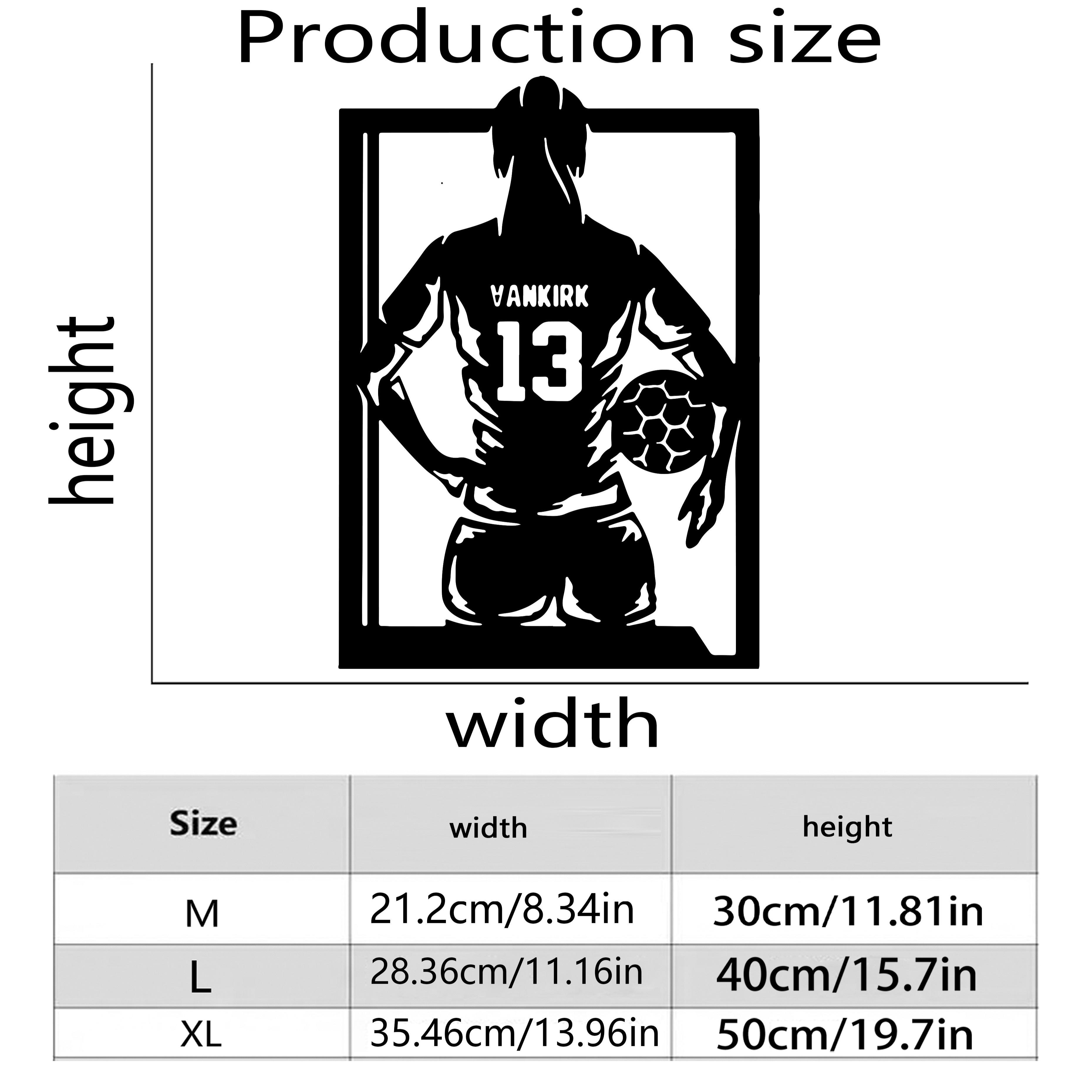 Metal Soccer Player Wall Art Custom Metal Sign Indoor Outdoor Sculpture 30cm