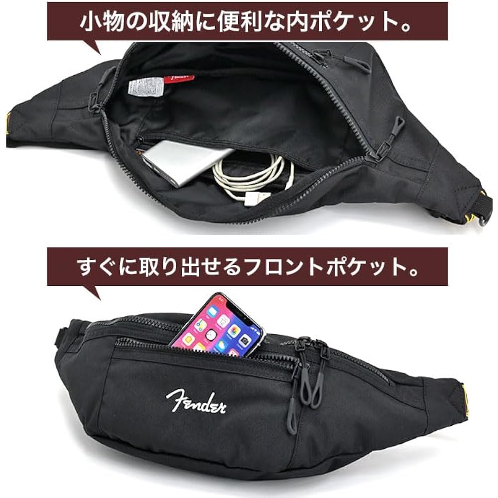[Fender] Waist Bag Small Size 950-6050 Small Waist Pouch [01] Black