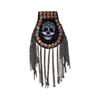 Cool Tassel Chain Epaulette Skull Jacket Vintage Brooch  Western-style clothes