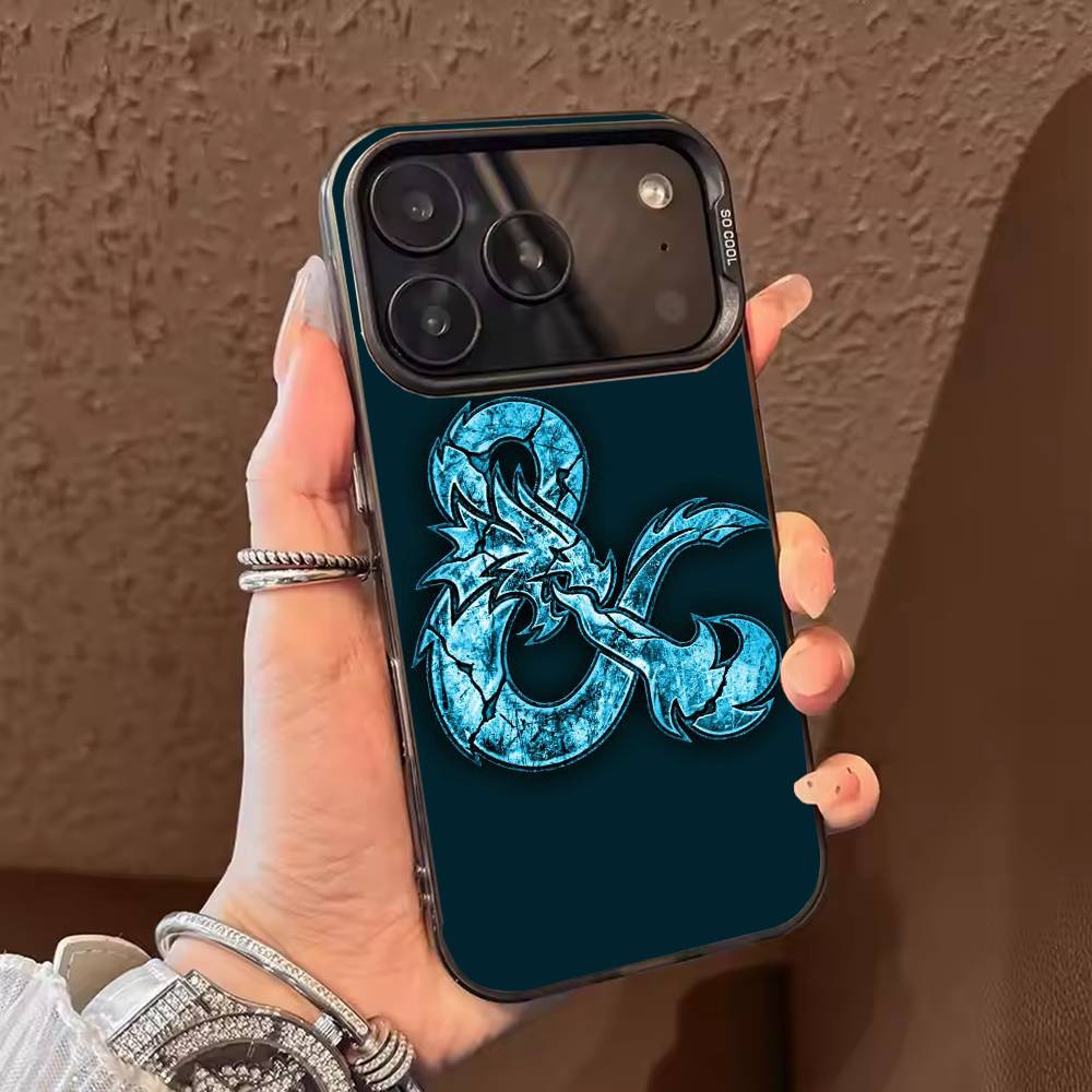 D-dungeons and D-Dragons  Phone Case For iPhone 17 16 15 14 13 12 11 Pro Max Plus Silver Candy Matte Cover