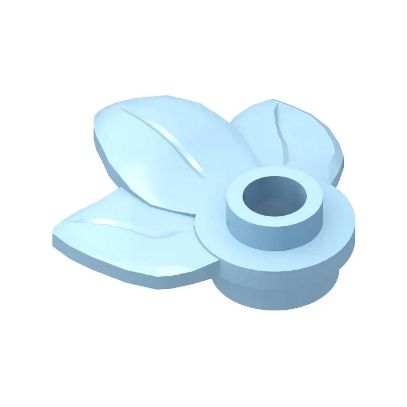 100pcs Plant leaf #32607 1x1 round brick featuring 3 leafs Building Blocks Attachments DO-IT-YOURSELF Components Works With Lego Bricks