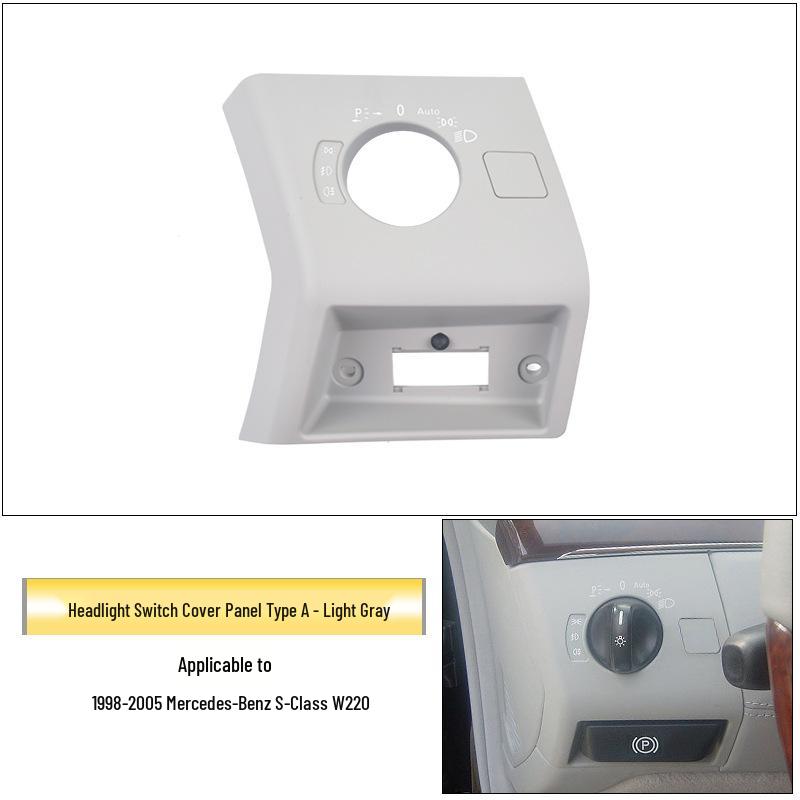 Acabamento da Tampa do Botão do Interruptor do Farol do Mercedes-Benz Classe S W220