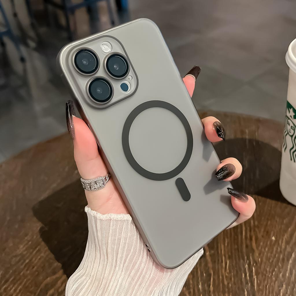 Luksusowe Ultra Cienkie Matowe Etui do iPhone 15 14 Plus 13 12 11 Pro Max Do Magsafe Ładowanie Bezprzewodowe Magnetyczne Przezroczyste Odporne na Wstrząsy Pokrowiec