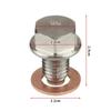 New Stainless Steel Magnetic Oil Drain Plug M12x1.25 M14x1.5 M16x1.5 M18x1.5 Oil Drain Sump Nut Auto Parts Silver OS-1003-M12