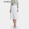 PORTS Women's Wool Blend High-Waisted A-Line Skirt