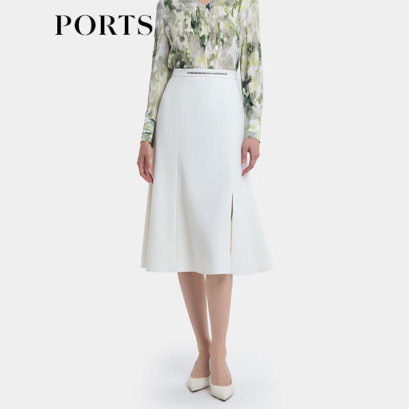 PORTS Women's Wool Blend High-Waisted A-Line Skirt