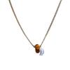 Luxury Tiger Eye Moon Necklace: Natural Stone Clavicle Chain in Korean Ins Style