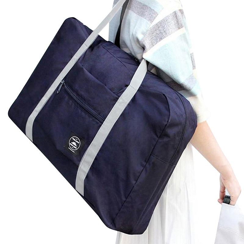 

Дорожная большая складная водонепроницаемая сумка для хранения багажа, дорожная сумка, сумки-органайзеры на плечо темно-синий