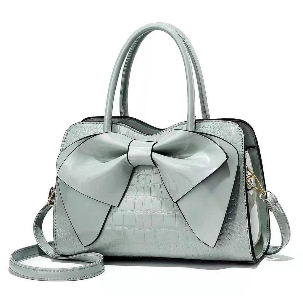 Women's Bag Butterfly Bright Leather Handbag with Large Capacity and Fashionable Middle-aged One-shoulder Cross-body