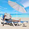 Blauer Sonnenschirm für den Strand mit UV-Filter