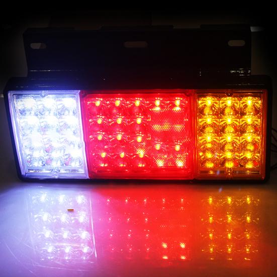 2ks 12V/24V vodotěsné LED univerzální zadní světla pro nákladní automobily a obytné vozy, směrová světla