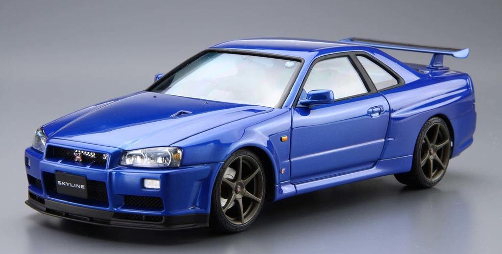 Aoshima Bunka Kyozai The Model Car Series 8 Nissan BNR34 Skyline II 2002 Plastic Model (AOSHIMA) 1/24 No. GT-R V-spec