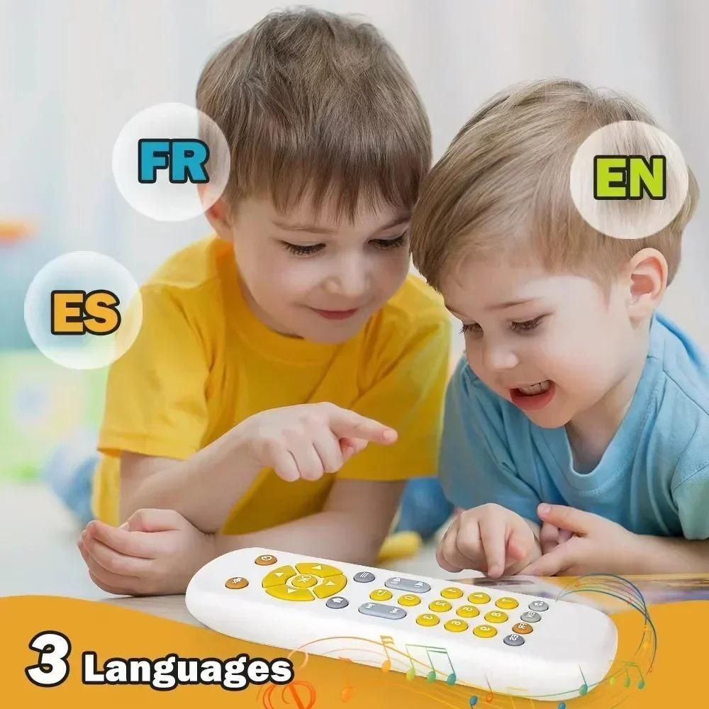 Baby-Simulations-TV-Fernbedienungsspielzeug mit Musik und Licht Musikalische Baby-Spielzeug Sensorische Fernbedienung Kinder Baby-Spielzeug für 1 2 3 Jahre