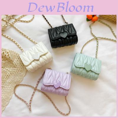 Children Pvc Mini Chain Shoulder Bag With Checkered Pattern For Girls