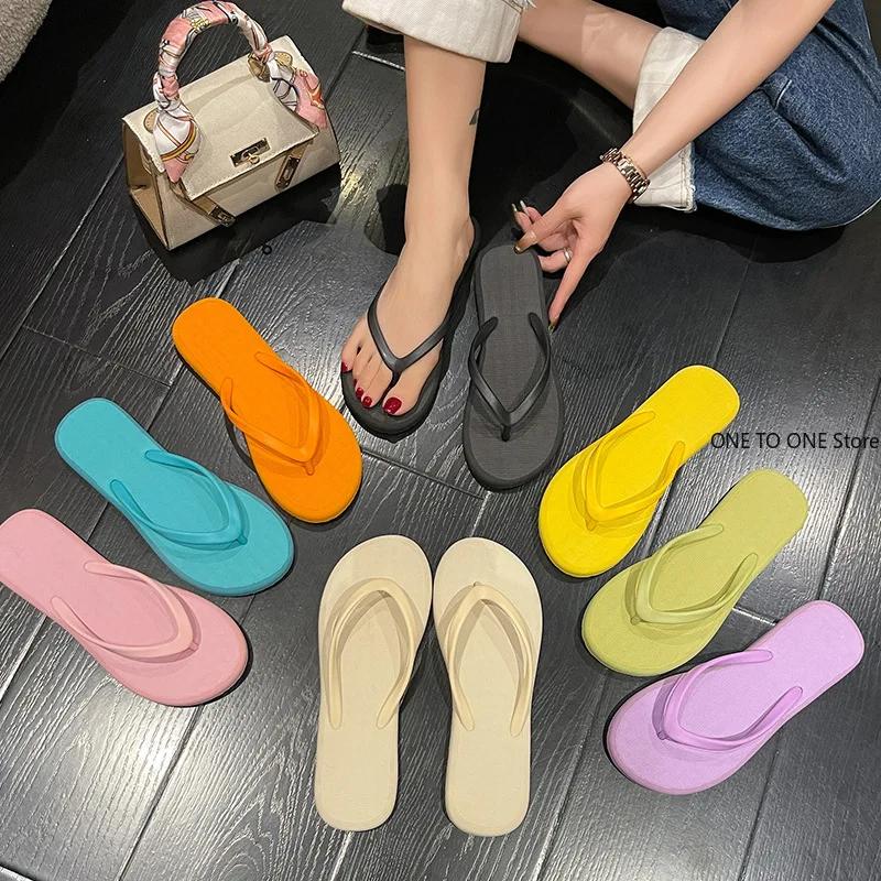 Fashion Summer Flip-flops Women'S Slippers Flat Sandals Home Color EVA Lightweight Shoes For Women Casual Slippers Drop Shipping 2025