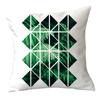 Office Chair Cushion Home Pillow Case Ins Plush Printed Pillow Case Green Plant Nordic Style Pillow