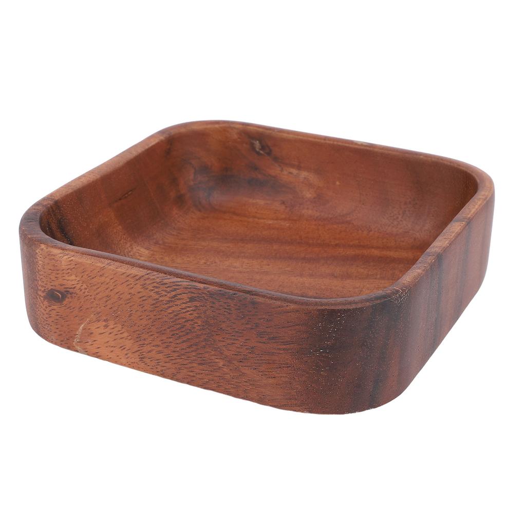 Wood Fruit Tray Square Chinese Style Solid Wood Tea Snack Dessert Serving Plate for Home