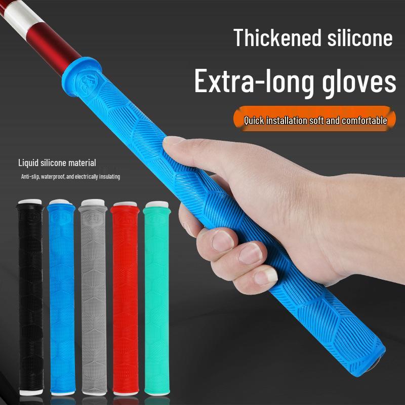 Extended Silicone Fishing Rod Handle Grip Cover