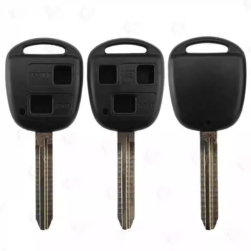 Replacement Shell for Toyota Camry and Prado Remote Control Key - Compatible with Straight Handle Models.
