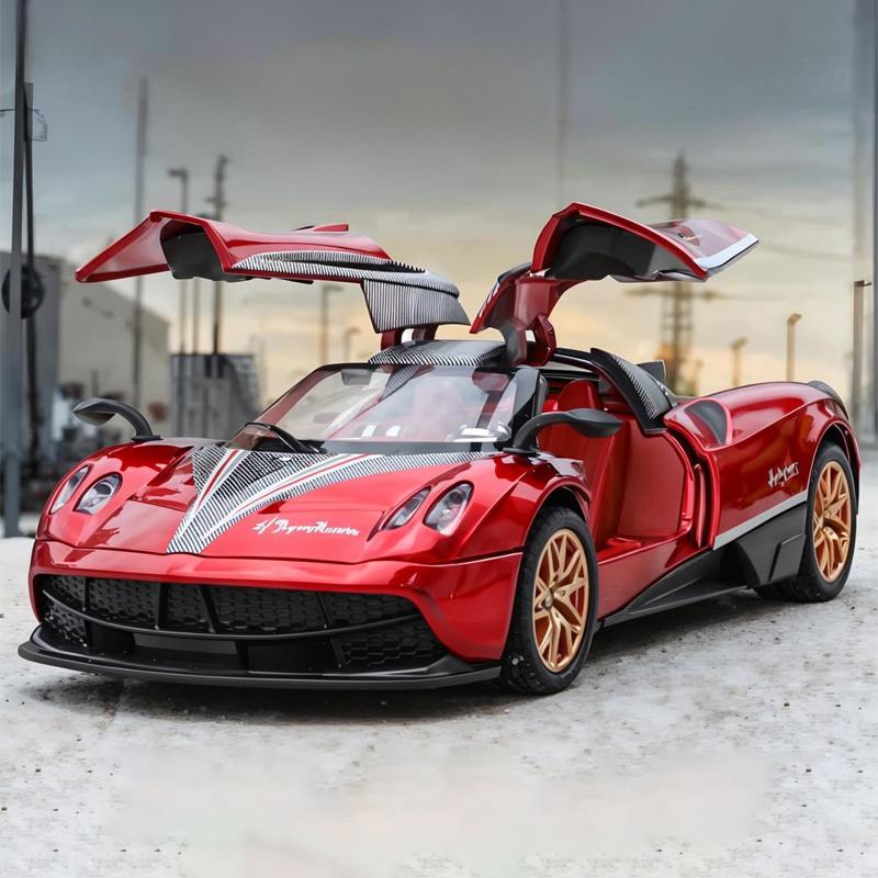 1/32 Scale Pagani Huayra BC Supercar Alloy Metal Diecast Model Car Library Static Sound & Light Ornaments Birthday Gift for Boyfriend