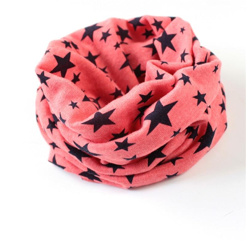 Baby Boys Girls Kids Long Warm Stars Printed Snood Outdoor Neck Warmer Scarf