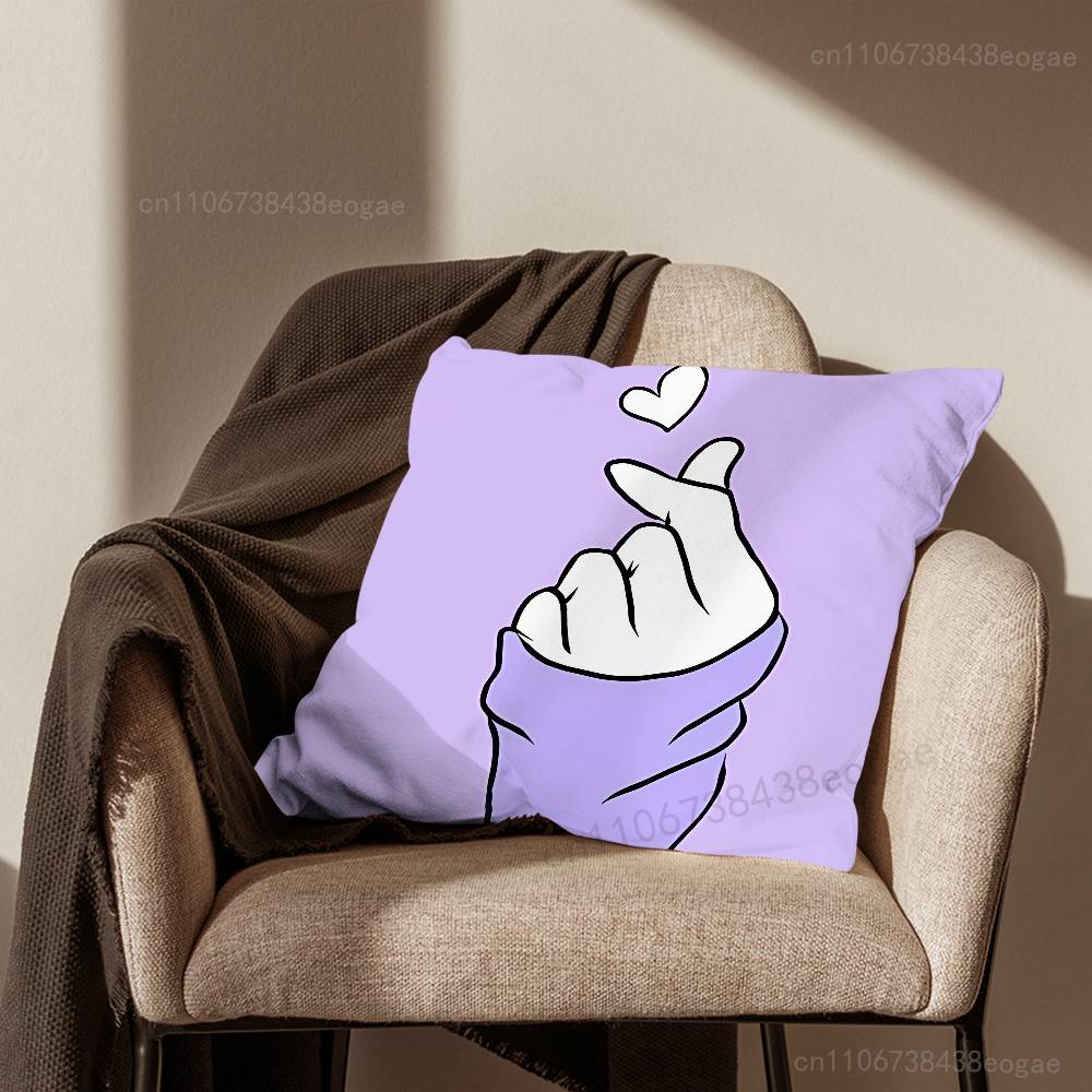 Cute Lovely Hand Heart Throw Pillow Case For 45*45cm,55*55cm,30*30cm,Car Pillowcase Home Bedchamber Decor Gift