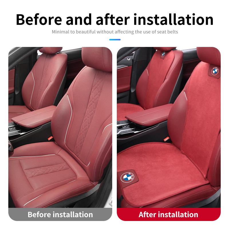 Car Logo Seat Cushion Breathable Booster Pad Auto Accessories For BMW E90 E60 E46 E39 F30 F10 E87 X3 X4 X5 X1 G30 G20