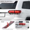 JeCar Tail Light Cover Bezel Trim for Jeep Grand Cherokee 2014-2020 Accessories (4 Pcs Black)