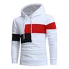 Sweat à capuche oversize pour homme Hiver Décontracté Sportswear Manches longues Coupe ample Patchwork Couleur Contrastante