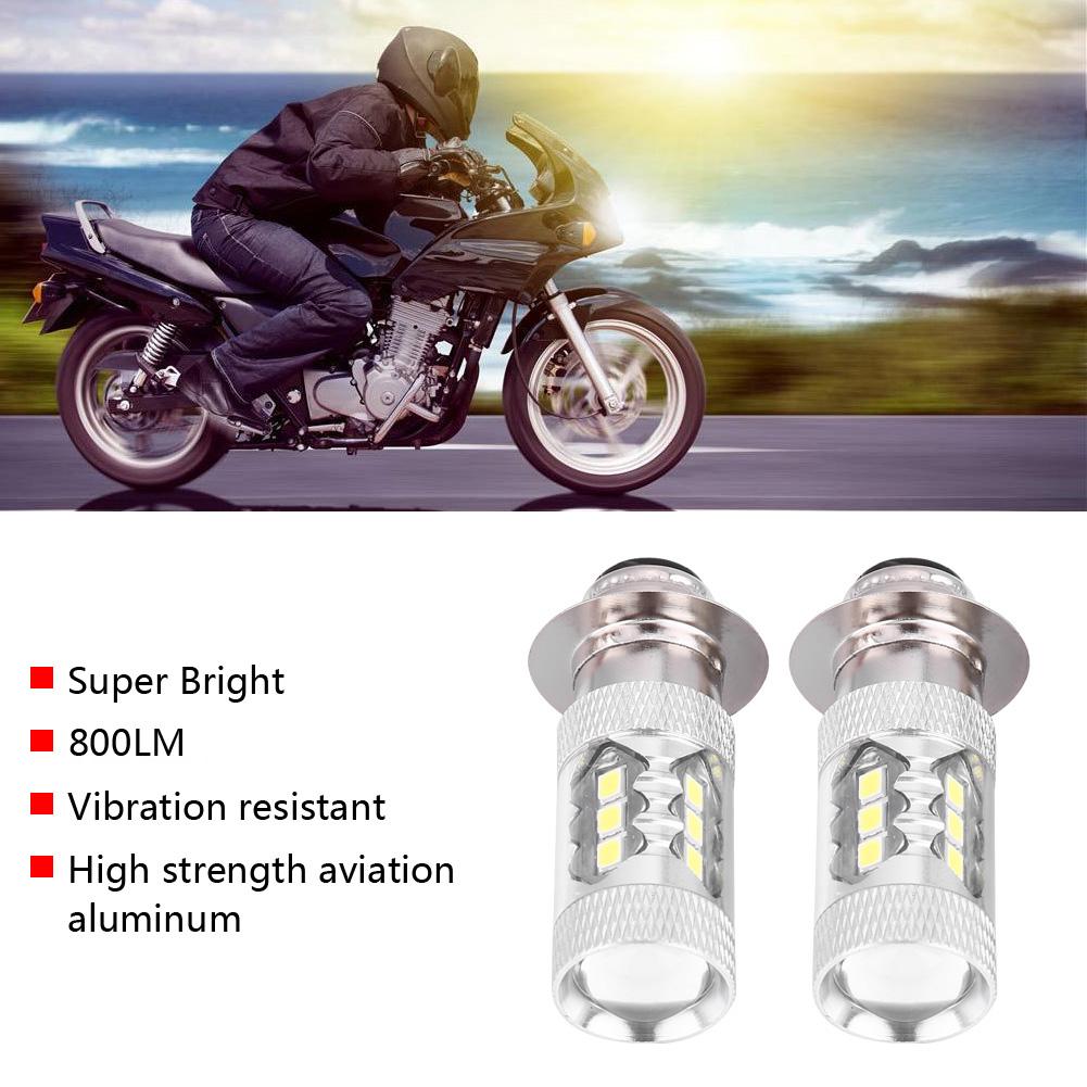 2 Pcs Motorcycle 80W Super Bright Conversion LED Headlight  Light Bulb (White Light)