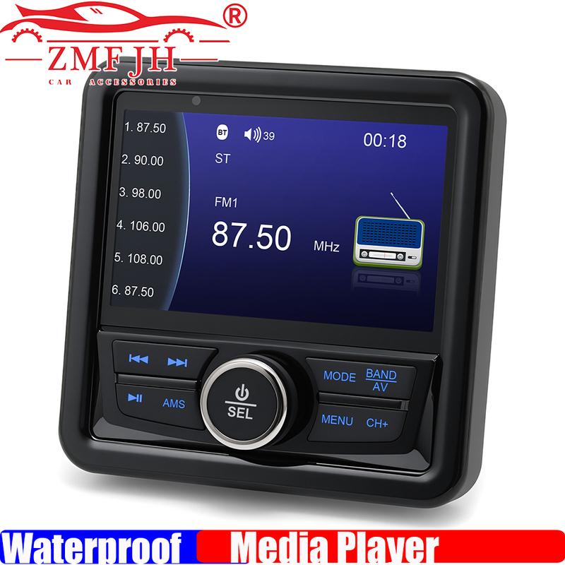 ZMFJH MP5 Digital Media Audio Player Bluetooth-compatible FM AM Marine Radio Boat Stereo Waterproof Player For Yacht ATV UTV