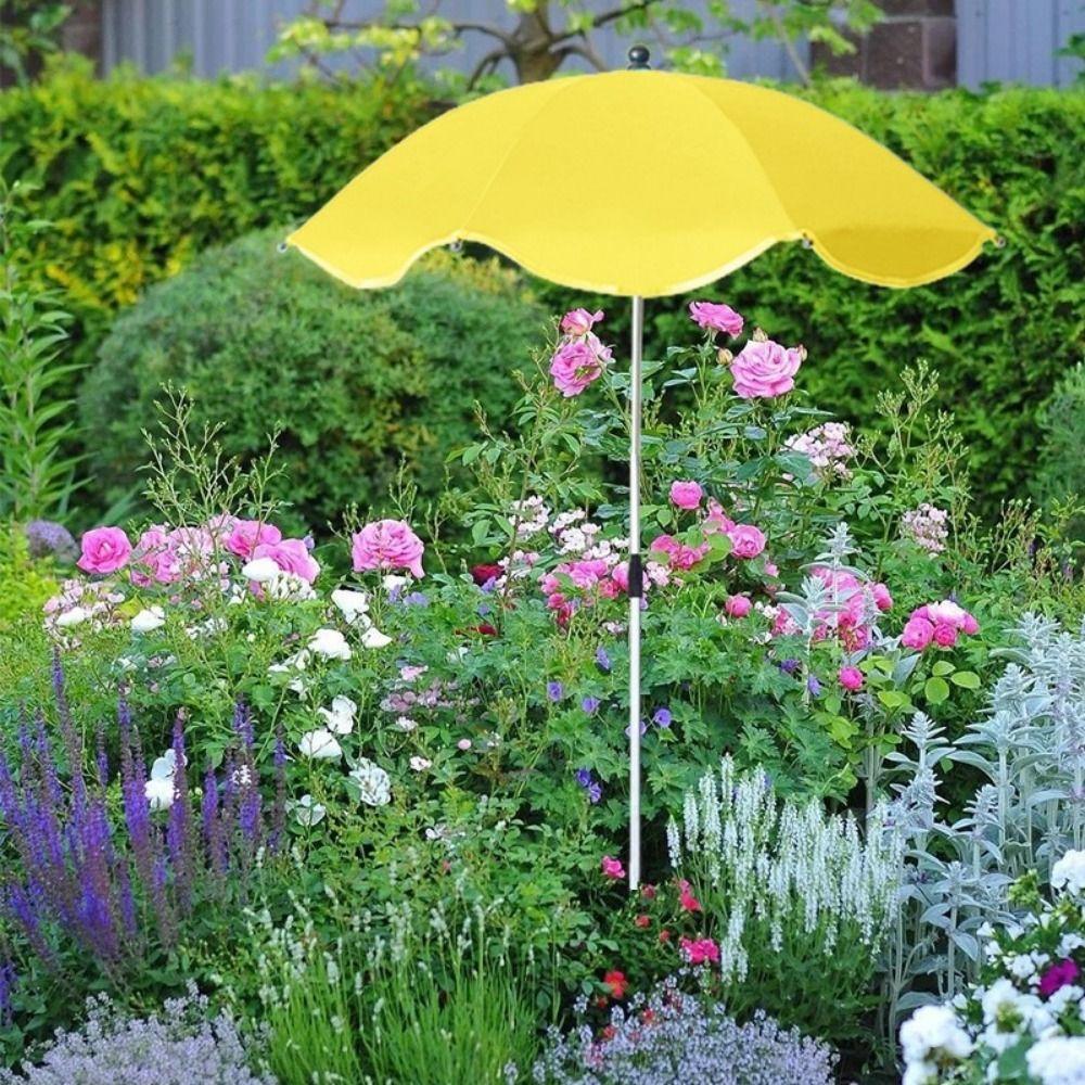 65cm Telescopic Plant Umbrellas Adjustable Garden Umbrella Shade Outdoor Sunblock Cover  Flowers