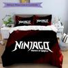 Ninjago Masters Spinjitzu Printed 3pcs Bedding Set Soft Microfiber 1 Duvet Cover And 2 Pillowcases Home Bedroom Decor Xmas Gift Q1881