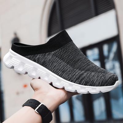 Fashion New Unisex Cross-border Foreign Trade Spring and Autumn Large Size Couple Flying Woven Socks Shoes a Pedal Half Slippers 35-48