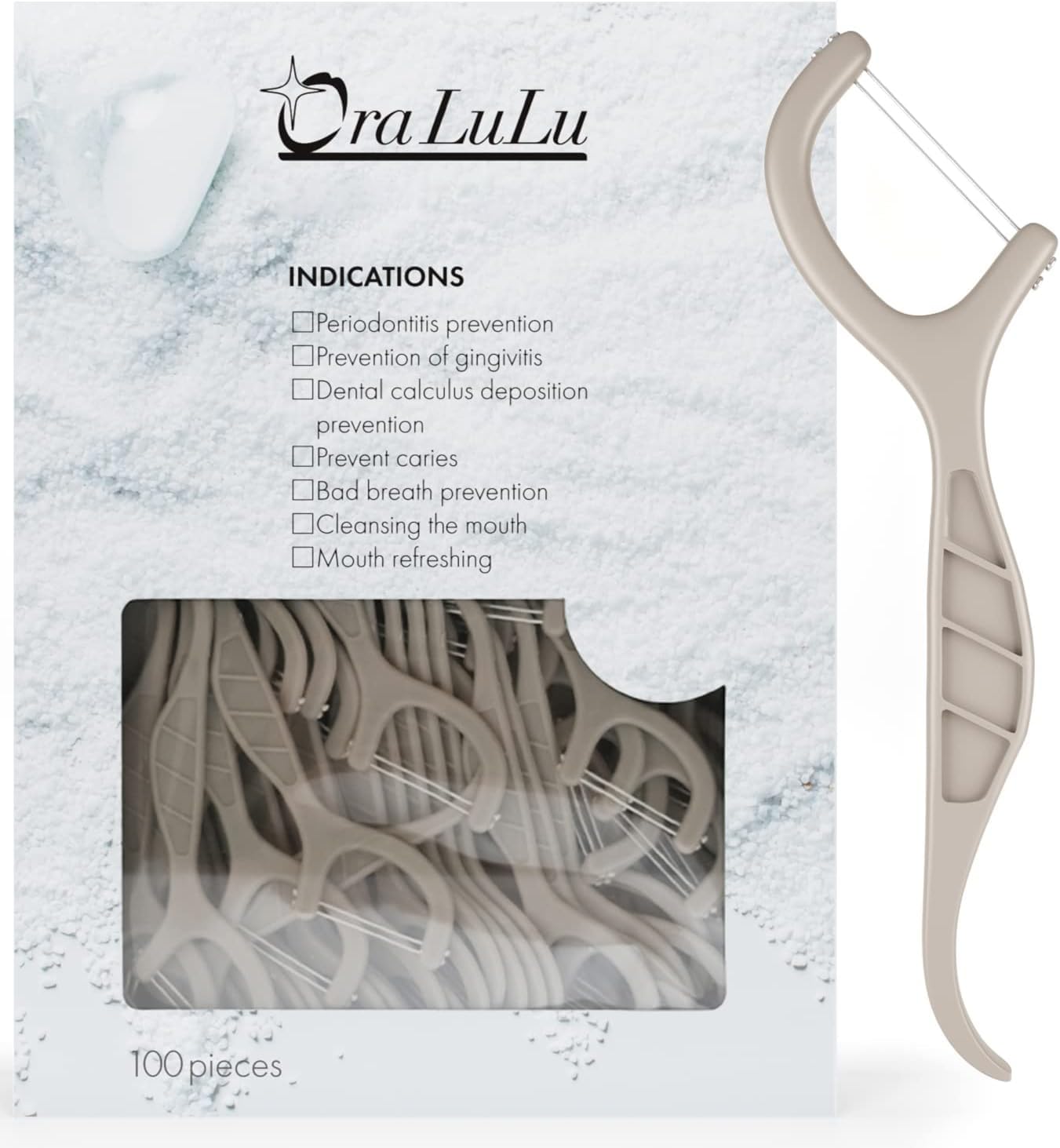 

OraLuLu 2 нити Dental interdental 2 уход за межзубными промежутками [Армированная нить] зубная нить, щетка, флосс, зубы, нити, (200 штук)