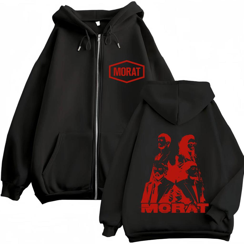 Band Morat Yem World Tour Print Zipper Hoodie Men Women Fashion Sweatshirts Long Sleeves Casual Loose Vintage Zip Up Jacket